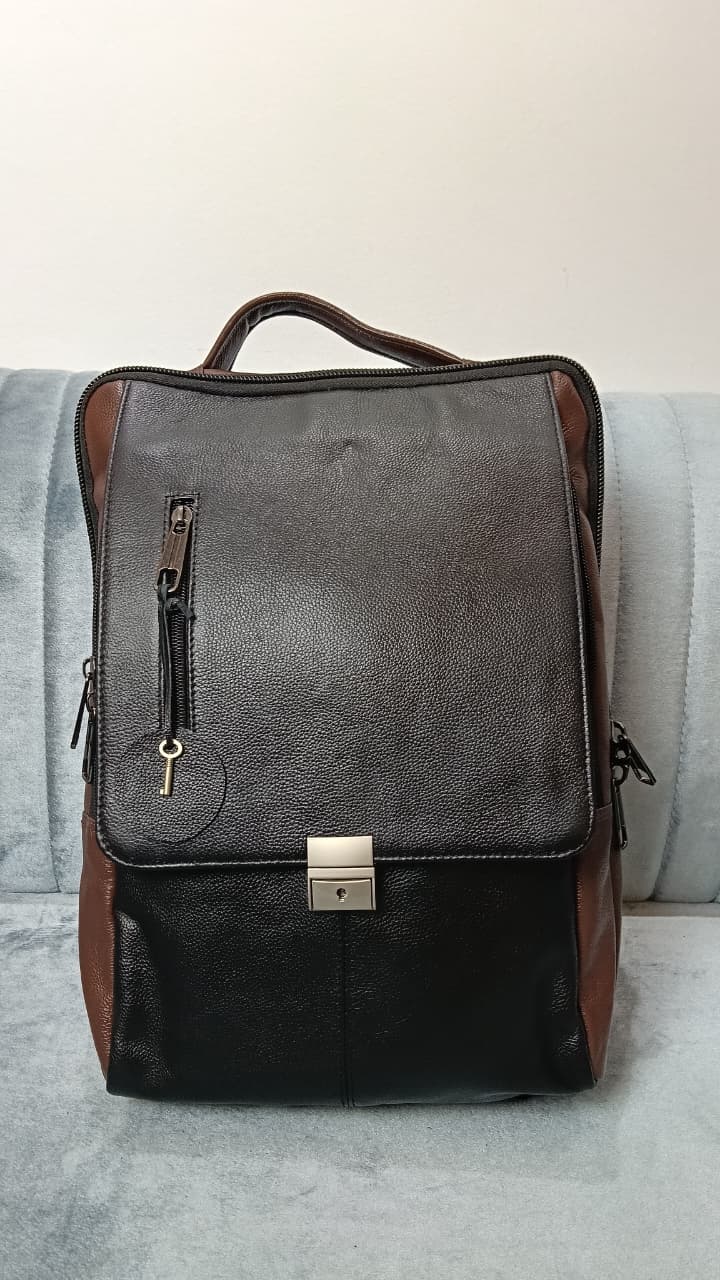Genuine Cow Leather Single Lock Bag
